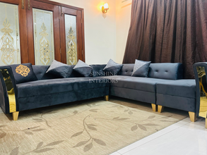 Elegant Custom Made Grey 7 Seater Sofa Set