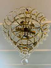 Luxury Golden Glass Chandelier with 7 Light Holders