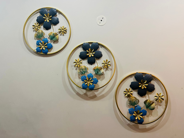 Single Piece Circular Floral Wall Hanging Decor