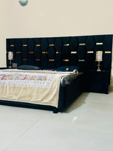 King Size Custom Made Elegant Bed with Side Tables