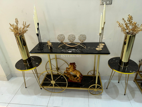 Luxury Black and Golden Console