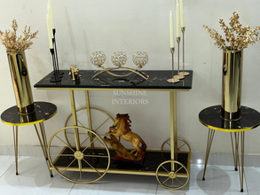 Luxury Black and Golden Console