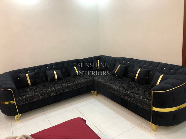 Dual tone 7 seater Corner Sofa